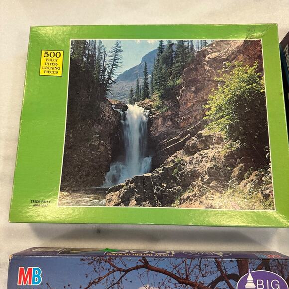 Vintage Puzzle Lot 500-1000 Pieces Americana Portland Maine Kitten Castle New - Picture 2 of 10